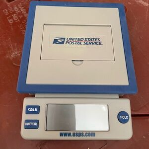 Blue and White Digital Postal Scale